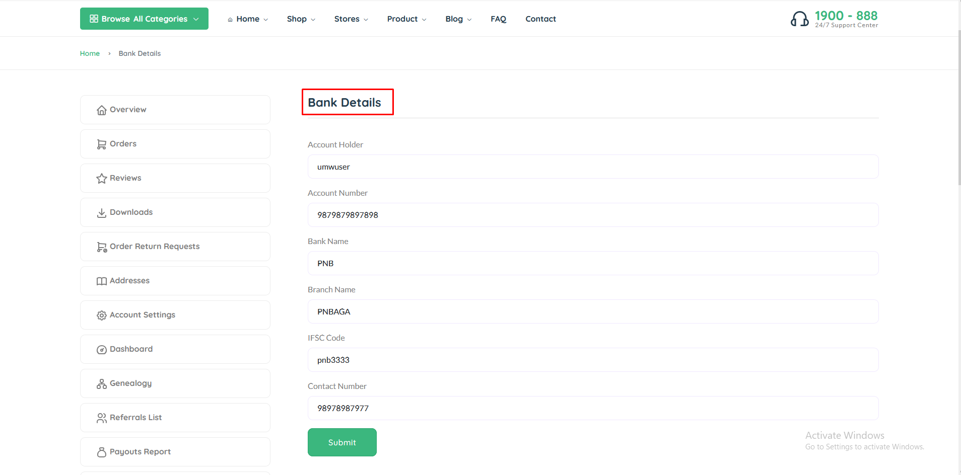 Unilevel mlm Bank Details